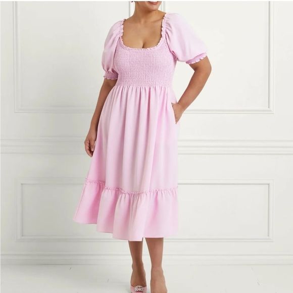 Hill House Pink Midi Dress - Picture 1 of 14